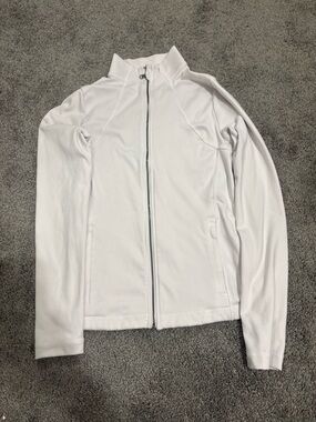 Gilly Hicks White Zip-Up Athletic Jacket